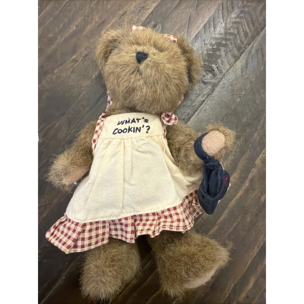 VTG Boyds Bears Lil' MISS MUFFIN Plush What's Cookin Teddy Bear 7" Baker Cook